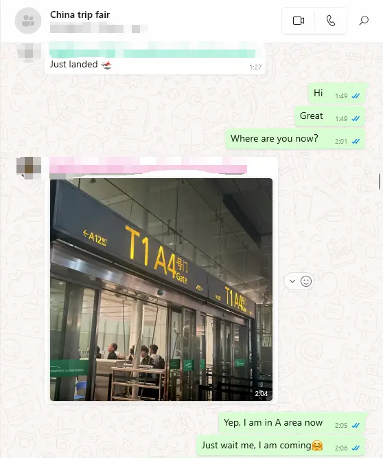 Jack received the customer at Guangzhou City Baiyun Airport